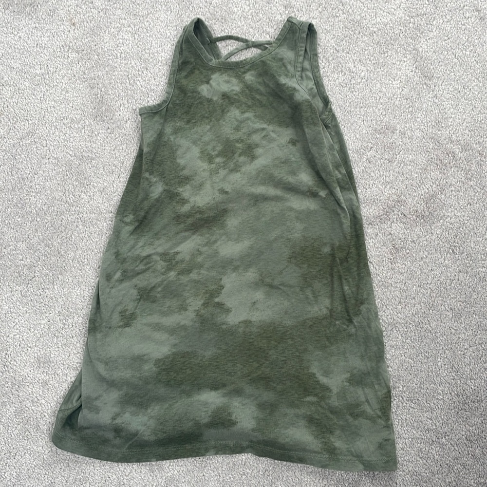 Girls Green Old Navy Camo Print Sleeveless Dress Size Small 6-7